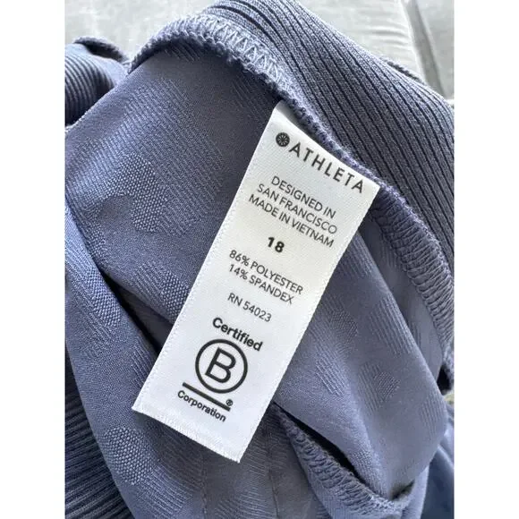 Athleta Brooklyn Textured Jumpsuit Medieval Violet Purple Women's Plus Size 18 - Picture 7 of 9